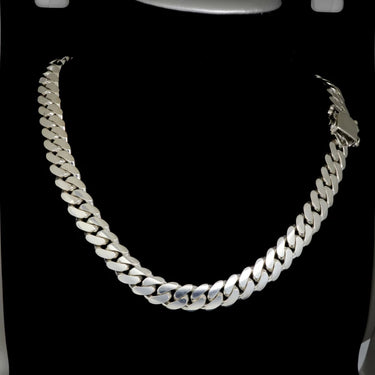 12mm Cuban Link 999 Silver Chain for Men
